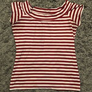 Red & White Striped Retrolicious Top